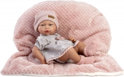 Guca păpușă realistă nou‑născută fetiță 38 cm cu corp din vinil integral