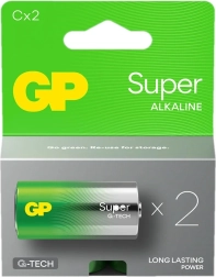 Baterii alcaline C LR14 GP Super, 2 buc.