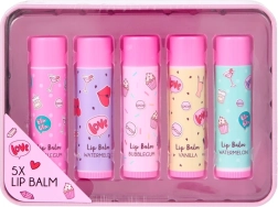 Set de balsamuri de buze în cutie metalică