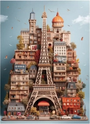 Puzzle Turnul Eiffel 1000 de piese