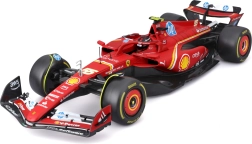 model mașină formula 1 ferrari sf-24 1:18 cu pilotul carlos sainz de la bburago