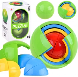 Puzzle logică 3D sferă – bilă colorată de tip joc de perspicacitate