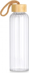 Sticlă de apă din sticlă 500 ml cu capac din bambus Vilde