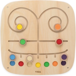 Panou de activități de perete Viga Toys cu trasee colorate