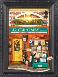 RoboTime puzzle 3D din lemn în ramă Librăria Old Times