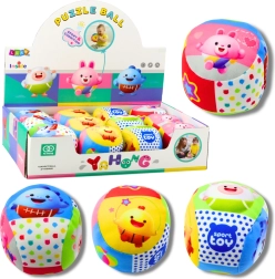 Mingea colorată moale cu zornăitoare pentru bebeluși 9 cm