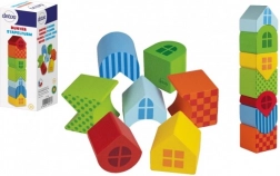 Turn de stivuire colorat DETOA din lemn (7 piese)