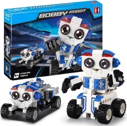 Set de construcție CaDA Robot Bobby 2‑în‑1 cu mecanism pull-back, 195 piese