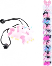 Elastice de păr cu motiv de unicorn, 2 buc (pachet de 10)