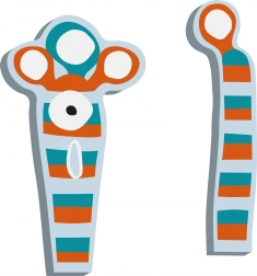 Small Foot ABC monstruletul Reese – decorațiune din bambus pentru camera copilului