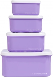 Set de patru cutii pentru gustări A Little Lovely Company – Unicorni