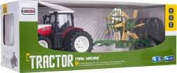 Tractor RC pentru copii cu greblă de fân 1:24 – roșu