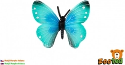 fluture decorativ din plastic Morpho helena 7 cm