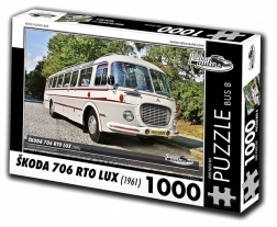 Puzzle Retro-mașini Škoda 706 RTO LUX – autobuz 1961, 1000 piese