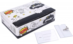 Etichetă transparentă cu clemă și ac de siguranță