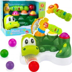 Crocodil interactiv cu ciocan și tobogan