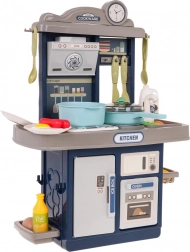 Bucătărie interactivă pentru copii cu sunete și lumini, 28 piese – Albastru