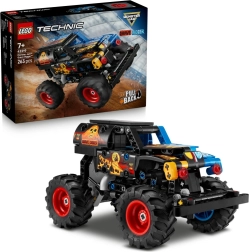 Lego Technic Monster Jam Grave Digger foc și gheață – camion monstru cu mecanism pull-back (7+)