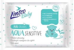Șervețele umede pentru copii Linteo Baby Aqua Sensitive 10 buc