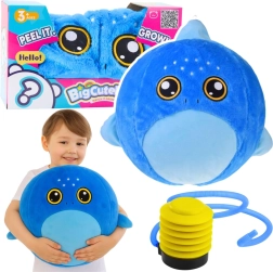 Minge săltăreață din pluș rechin 50 cm cu pompă