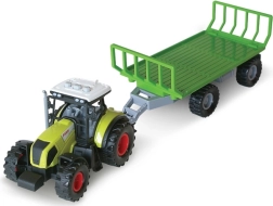 Tractor cu remorcă pentru baloți de fân, cu sunet