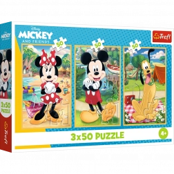 Puzzle 3x50 DISNEY – Șoriceii în vacanță