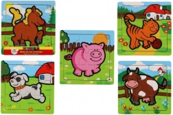 Puzzle de lemn Teddies animale: micul cal