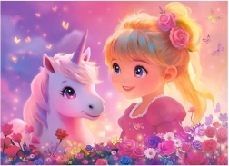 Puzzle Castorland prințesă cu unicorn 100 piese