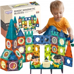 woopie set de construcție magnetic castel 98 piese