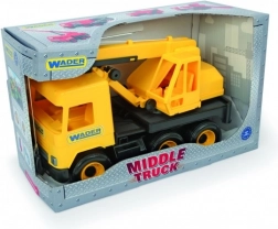 Macara din plastic Middle Truck 40 cm, galbenă – WADER