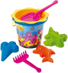 Set pentru nisip cu greblă 7 piese mix