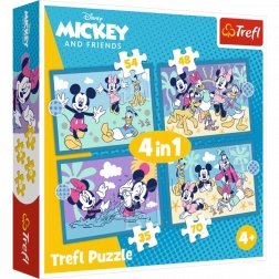 Puzzle Trefl 4în1 – Povești vesele MICKEY MOUSE