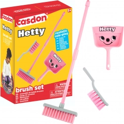 Set de curățenie pentru copii Hetty roz – perie, făraș și mătură