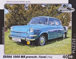 puzzle Škoda 1000 MB retro auto 40 piese