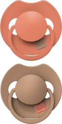 Suzetă din silicon dinamică LOVI PRIME 18m+ Granola/Orange, 2 buc.
