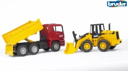 Camion basculant MAN și încărcător frontal FR130 Bruder