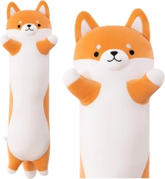 Câine de pluș shiba – jucărie-pernă alungită 60 cm