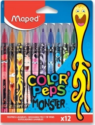 Carioci MAPED Color'Peps Monster, set 12 culori