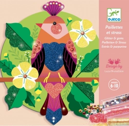 Djeco Paradisio – set creativ cu sclipici și pietricele