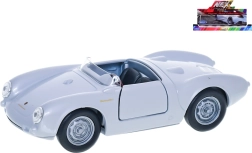Welly Porsche 550 Spyder model metalic de mașină argintiu, 12 cm