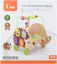 Arici din lemn de tras 5 în 1 cu activități VIGA