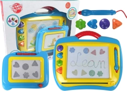 Tăbliță magnetică de desen – set de 2 bucăți, albastru‑galben