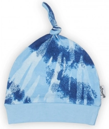 Căciuliță pentru bebeluși din bumbac albastră Nicol Tomi