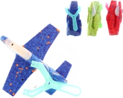 Avion de aruncat cu lansator și lumină LED pe baterii