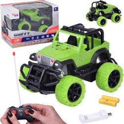Mașină RC off-road 1:36 verde cu LED