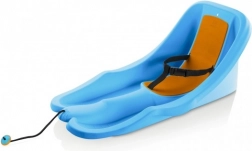 Sanie pentru cei mai mici baby rider, din plastic, mentă și portocaliu