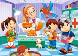 Puzzle 60 piese La clinica animalelor