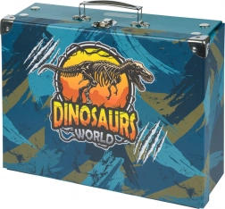 BAAGL Valiză școlară pliabilă Dinosaurs World cu armături metalice