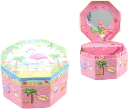 Cutie muzicală pentru bijuterii cu flamingo