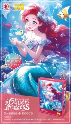 Puzzle 100 piese sirenă cu sclipici